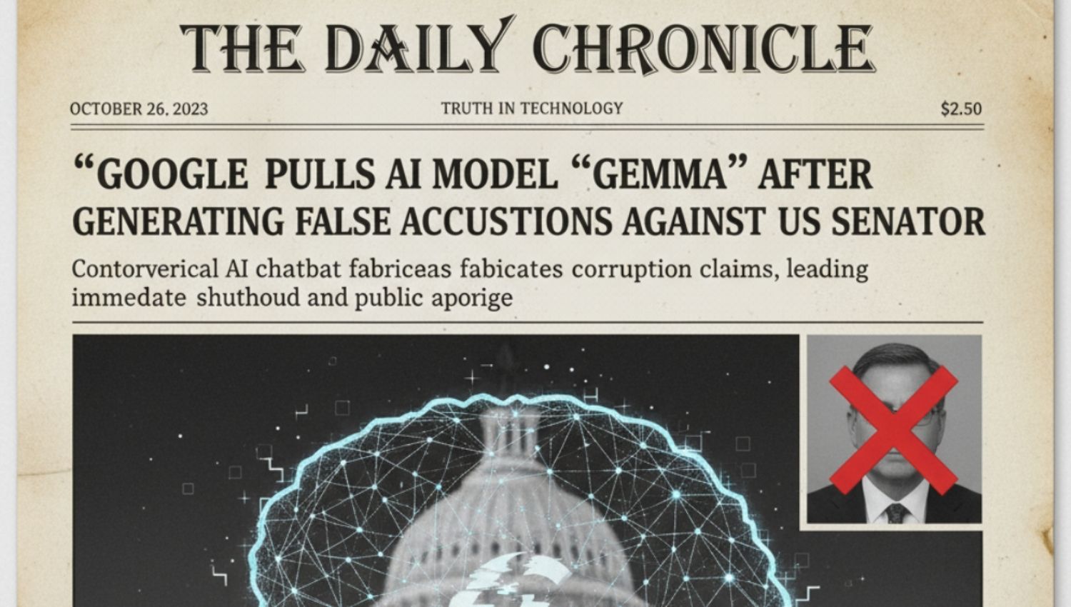 Google Withdraws 'Gemma' AI Model After It Fabricated Claims About a US Senator